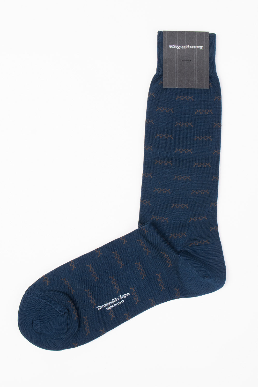 RRP€29 ZEGNA Mid Calf Socks One Size Iconic Triple X Mercerised Made in Italy gallery main photo