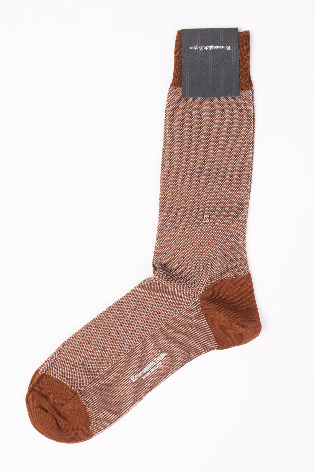 RRP€29 ZEGNA Mid Calf Socks One Size Dots Pattern Mercerised Cotton gallery main photo