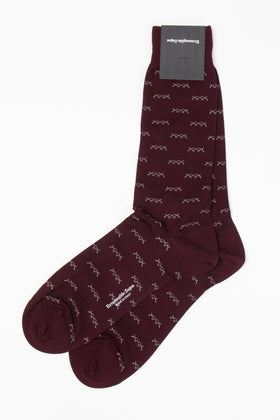 RRP €29 ZEGNA Mid Calf Socks One Size Iconic Triple X Intarsia Made in Italy gallery photo number 2