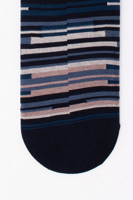 RRP€63 ZEGNA Sockless Socks EU39-42 UK5-8 US6-9 Skyline Striped Made in Italy