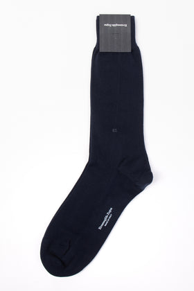 RRP€33 ZEGNA Mid Calf Socks One Size Organic Cotton EZ Logo Made in Italy gallery photo number 1