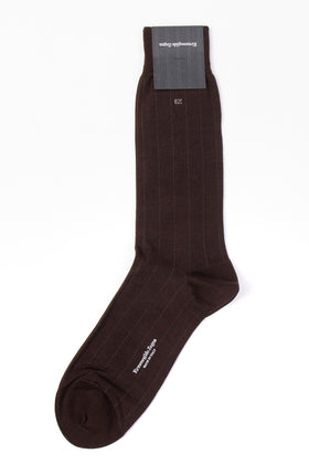 RRP€29 ZEGNA Mid Calf Socks One Size Heritage Pinstripe EZ Intarsia gallery photo number 1