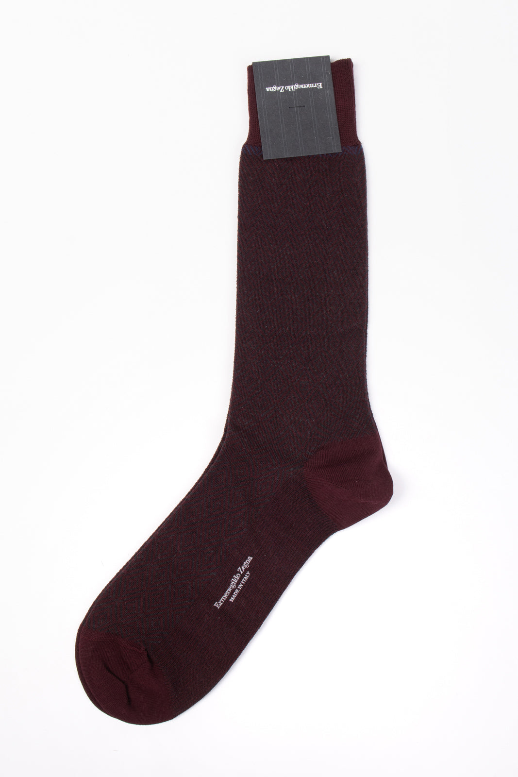 RRP€37 ZEGNA Mid Calf Socks One Size Cashmere Blend Optical Melange gallery main photo