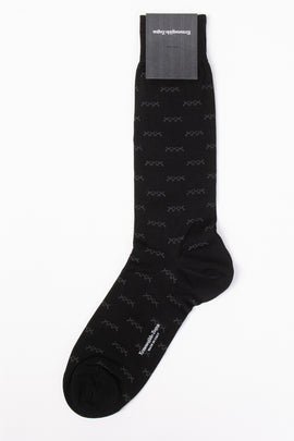 RRP €29 ZEGNA Mid Calf Socks One Size Iconic Triple X Pattern Made in Italy