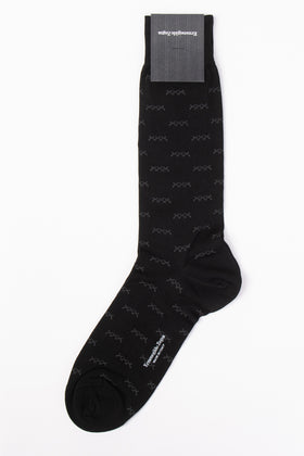 RRP €29 ZEGNA Mid Calf Socks One Size Iconic Triple X Pattern Made in Italy gallery photo number 1