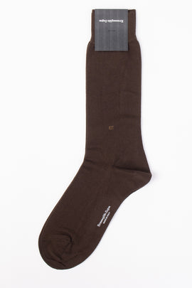 RRP €33 ZEGNA Mid Calf Socks One Size Organic Cotton EZ Intarsia Made in Italy