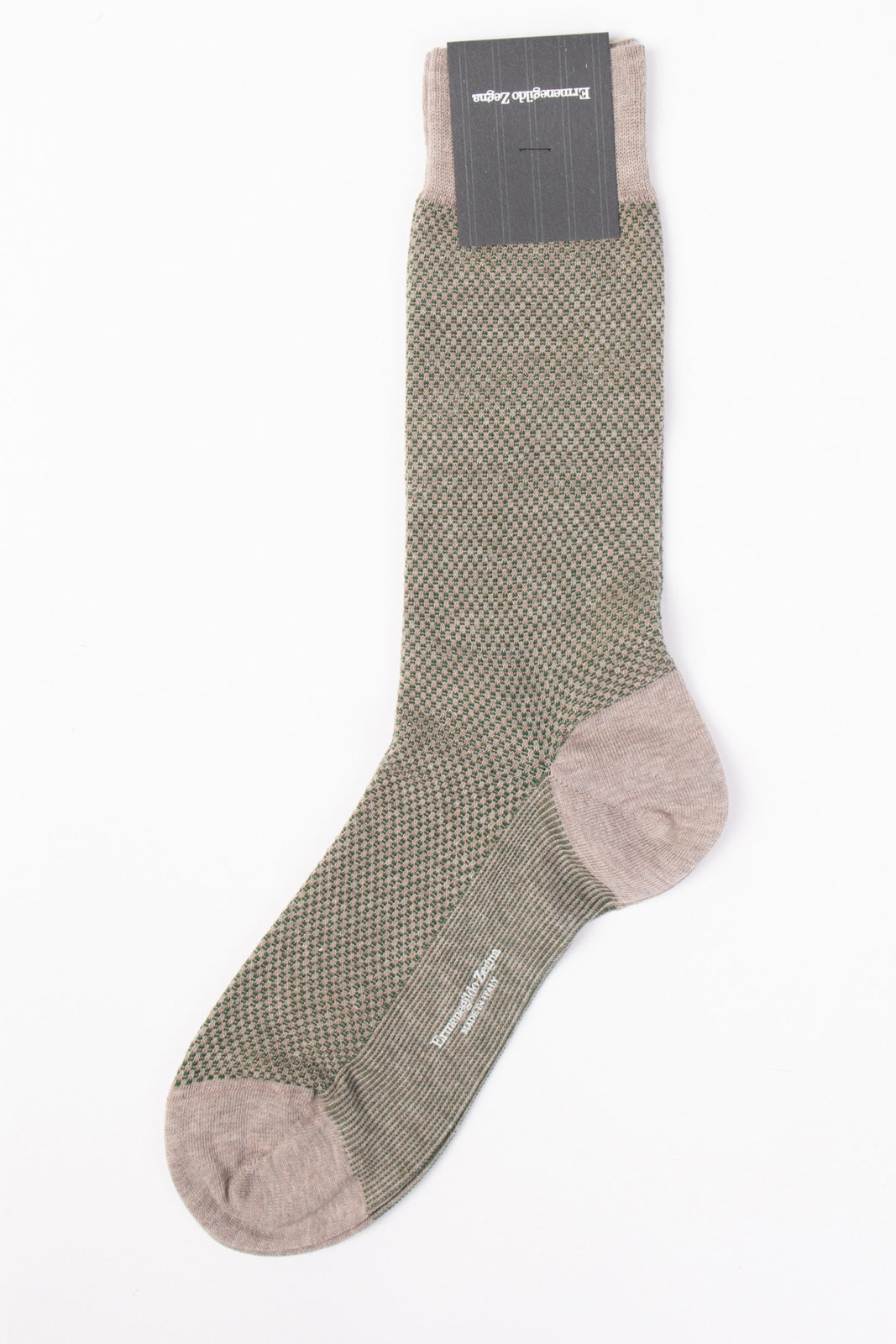 RRP €29 ZEGNA Mid Calf Socks One Size Colored Piquet Stretch Made in Italy gallery main photo