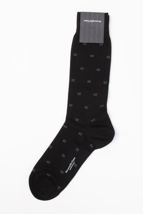 RRP €29 ZEGNA Mid Calf Socks One Size Iconic EZ Logo Detail Made in Italy gallery photo number 1
