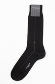 RRP €29 ZEGNA Mid Calf Everyday Socks One Size Black Coated Logo Made in Italy gallery photo number 1