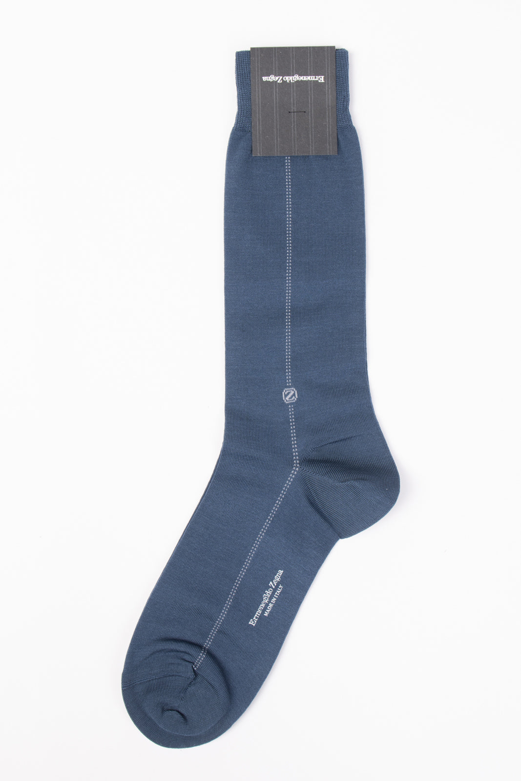 RRP€29 ZEGNA Mid Calf Socks One Size Mercerized Stretch Cotton Made in Italy gallery main photo