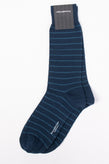 RRP€29 ZEGNA Mid Calf Socks One Size Colored Lines Egyptian Cotton Made in Italy gallery photo number 2