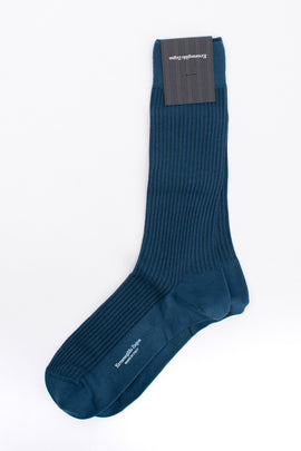 RRP €29 ZEGNA Mid Calf Socks One Size Cable Knit Coated Logo Made in Italy