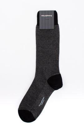 RRP €38 ZEGNA Mid Calf Socks One Size Cashmere Blend Honey Comb Made in Italy