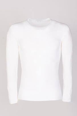 RRP€81 ZEGNA T-Shirt Top US/UK34 EU44 XS White Long Sleeve Crew Neck