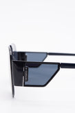 RRP€340 GIVENCHY GV 7164/S Pilot Sunglasses Transparent Sides Shield Mirrored gallery photo number 5