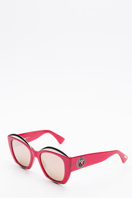 RRP€255 MOSCHINO Butterfly Sunglasses  Mark Titanium Front Trim Double Question
