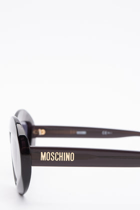 RRP€185 MOSCHINO MOS076/S Oval Butterfly Sunglasses Triangle Lenses Transparent gallery photo number 5