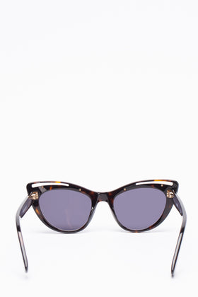 RRP€260 MOSCHINO MOS036/S Cat Eye Sunglasses Tortoiseshell Cut Out Glossy Frame gallery photo number 4