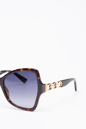 RRP €245 MOSCHINO MOS099/S Oversized Butterfly Sunglasses Gradient Chain Detail gallery photo number 5