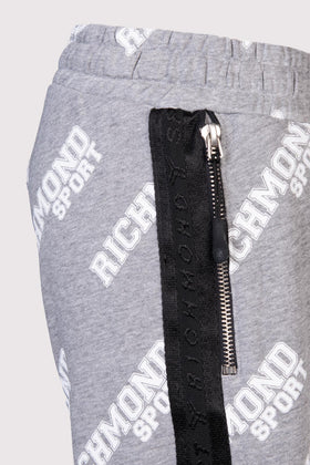 JOHN RICHMOND SS23 Sweat Trousers US38 IT48-50 M Contrast Stripes Coated Logo gallery photo number 5
