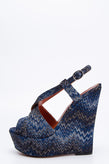 RRP €795 MISSONI Slingback Sandals US9 EU39 UK6 Zig Zag Wedge Made in Italy gallery photo number 1