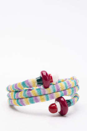 RRP€565 MISSONI Crochet Wrap Around Bracelet Enamel Embellishment Made in Italy gallery photo number 5