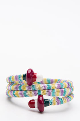 RRP€565 MISSONI Crochet Wrap Around Bracelet Enamel Embellishment Made in Italy gallery photo number 4