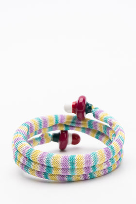RRP€565 MISSONI Crochet Wrap Around Bracelet Enamel Embellishment Made in Italy gallery photo number 8
