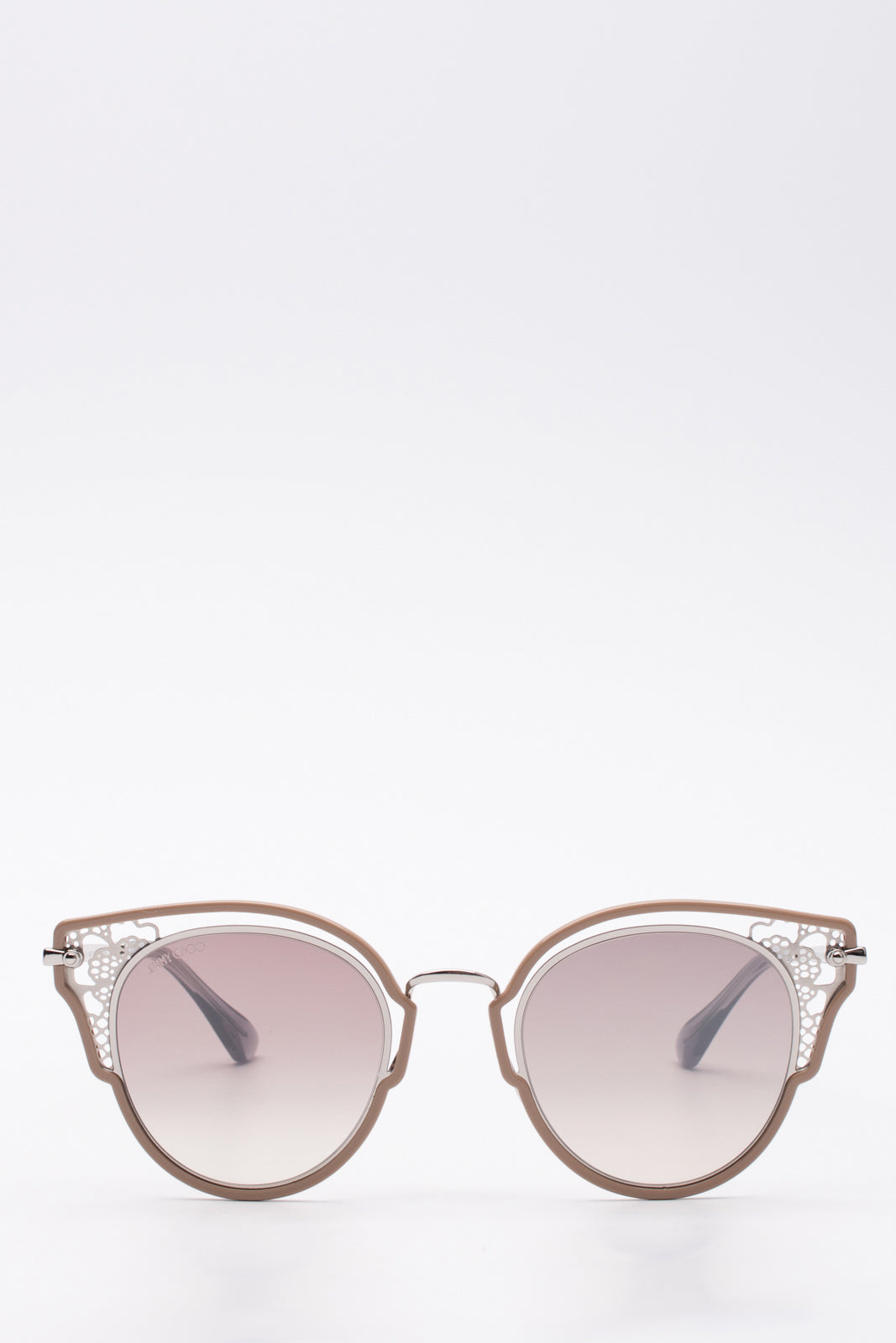 RRP€380 JIMMY CHOO DHELIA/S Cat Eye Sunglasses Cut Out Floral Double Frame gallery main photo