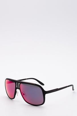 RRP€130 CARRERA 101/S Pilot Sunglasses Tinted Mirrored Lenses Matte Frame Logo