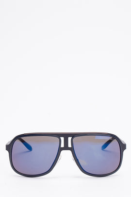 RRP€130 CARRERA 101/S Pilot Sunglasses Light Mirrored Logo Detail Matte Frame