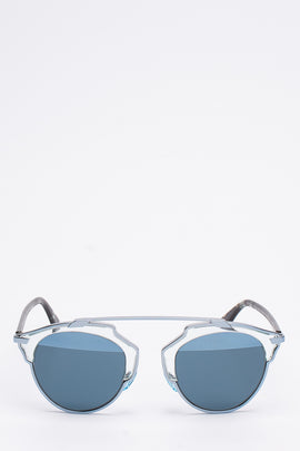 RRP€450 DIOR DIORSOREAL KLY8N Geometric Sunglasses Mirrored Lenses Havana