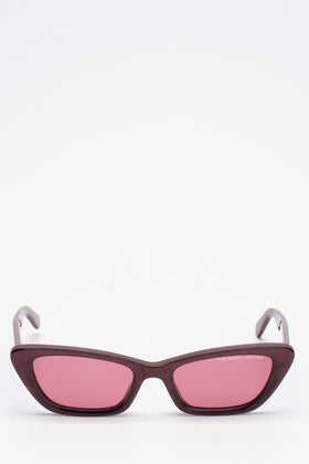 RRP€170 MARC JACOBS MARC 499/S Rectangle Cat Eye Sunglasses Glossy Crumpled gallery photo number 1