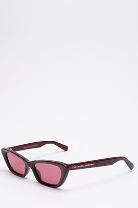 RRP€170 MARC JACOBS MARC 499/S Rectangle Cat Eye Sunglasses Glossy Crumpled