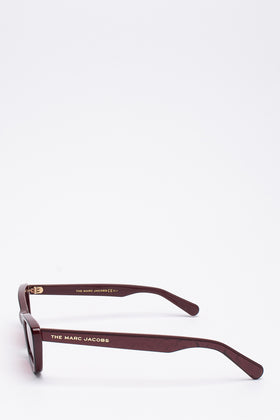 RRP€170 MARC JACOBS MARC 499/S Rectangle Cat Eye Sunglasses Glossy Crumpled gallery photo number 3