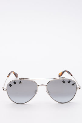 RRP€380 GIVENCHY GV 7057/STARS Mirrored Pilot Sunglasses Rhinestones Stars