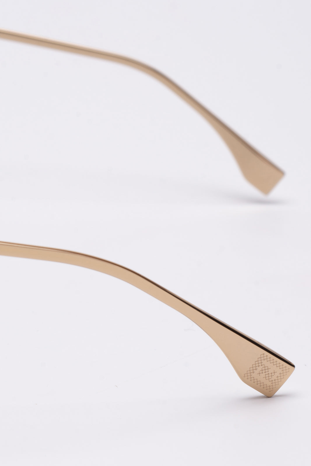 Fendi Men's Gold-Tone Ff-logo Rectangle Sunglasses