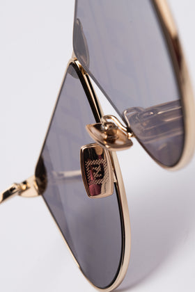 RRP€445 FENDI FF 0467/S Oversized D-Frame Sunglasses Logo Lenses Made in Italy gallery photo number 6