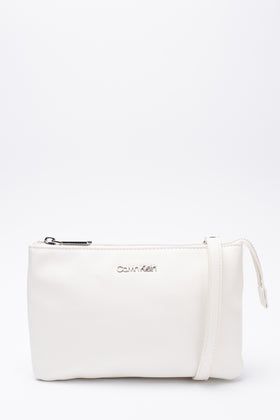 CALVIN KLEIN Crossbody Bag PU Leather Logo Detail Adjustable Strap Zipped gallery photo number 1