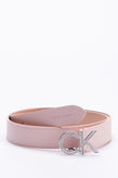 CALVIN KLEIN Leather Belt Size 90/36 Pink Grainy Re-Lock Mesh Blank Buckle gallery photo number 1