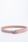 CALVIN KLEIN Leather Belt Size 90/36 Pink Grainy Re-Lock Mesh Blank Buckle gallery photo number 2