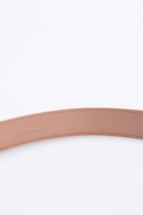 CALVIN KLEIN Leather Belt Size 90/36 Pink Grainy Re-Lock Mesh Blank Buckle gallery photo number 3