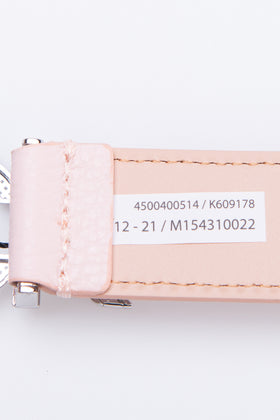 CALVIN KLEIN Leather Belt Size 90/36 Pink Grainy Re-Lock Mesh Blank Buckle gallery photo number 5