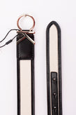 CALVIN KLEIN Leather & Canvas Belt Size 90/36 CK Monogram Blank Buckle Closure gallery photo number 5