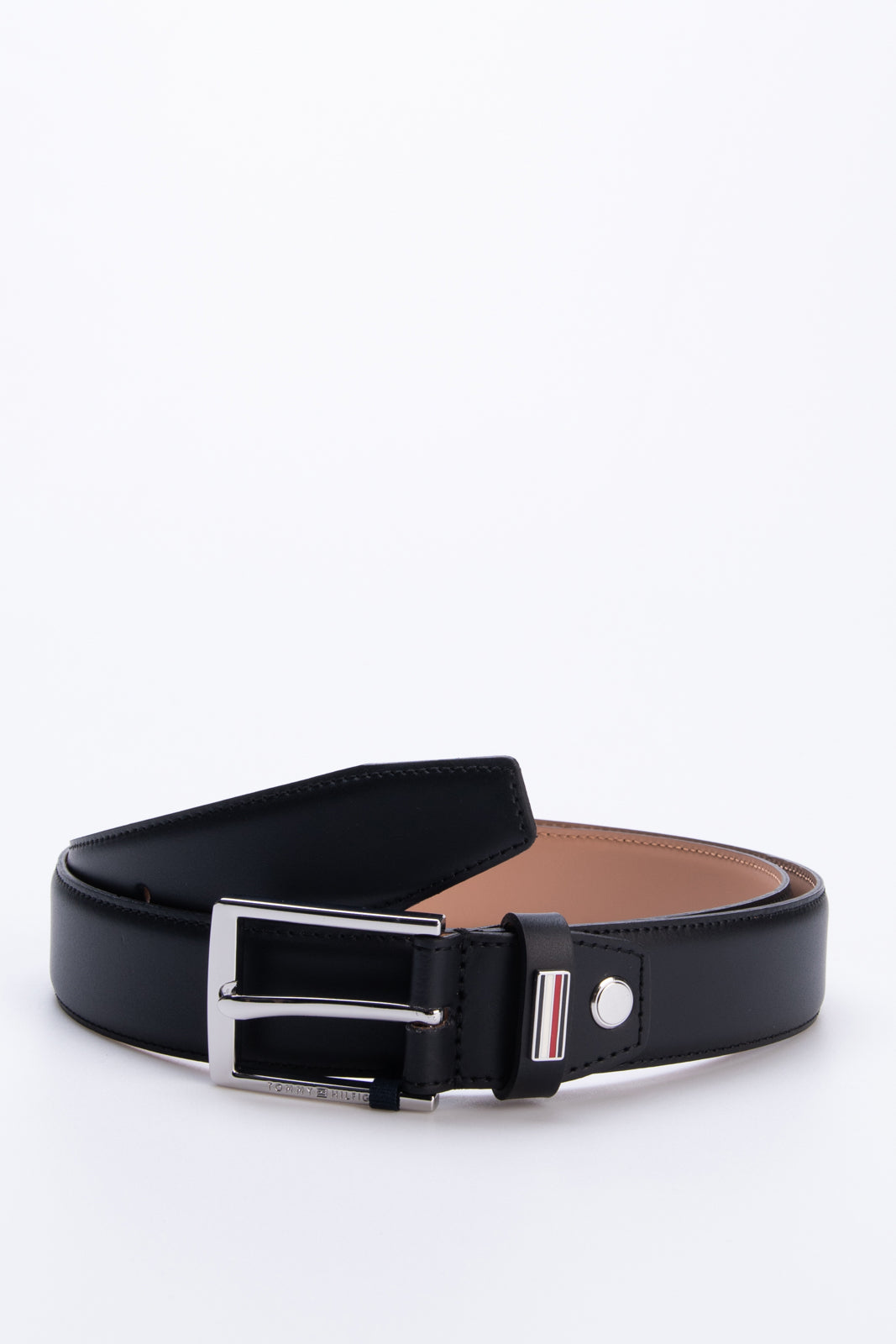 TOMMY HILFIGER Leather Belt Size 105/42 Adjustable Length Pin Buckle Closure gallery main photo