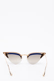 RRP€259 BORBONESE DEMON Cat Eye Sunglasses OP Suede Leather Anti-Reflective gallery photo number 4