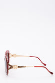 RRP€239 BORBONESE ARTEMIDE Butterfly Sunglasses Gradient Lenses OP Suede Trim gallery photo number 3