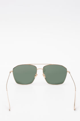 RRP€409 DIOR STELLAIRE14F Pilot Sunglasses Tinted Green Lenses Double Bridge gallery photo number 6