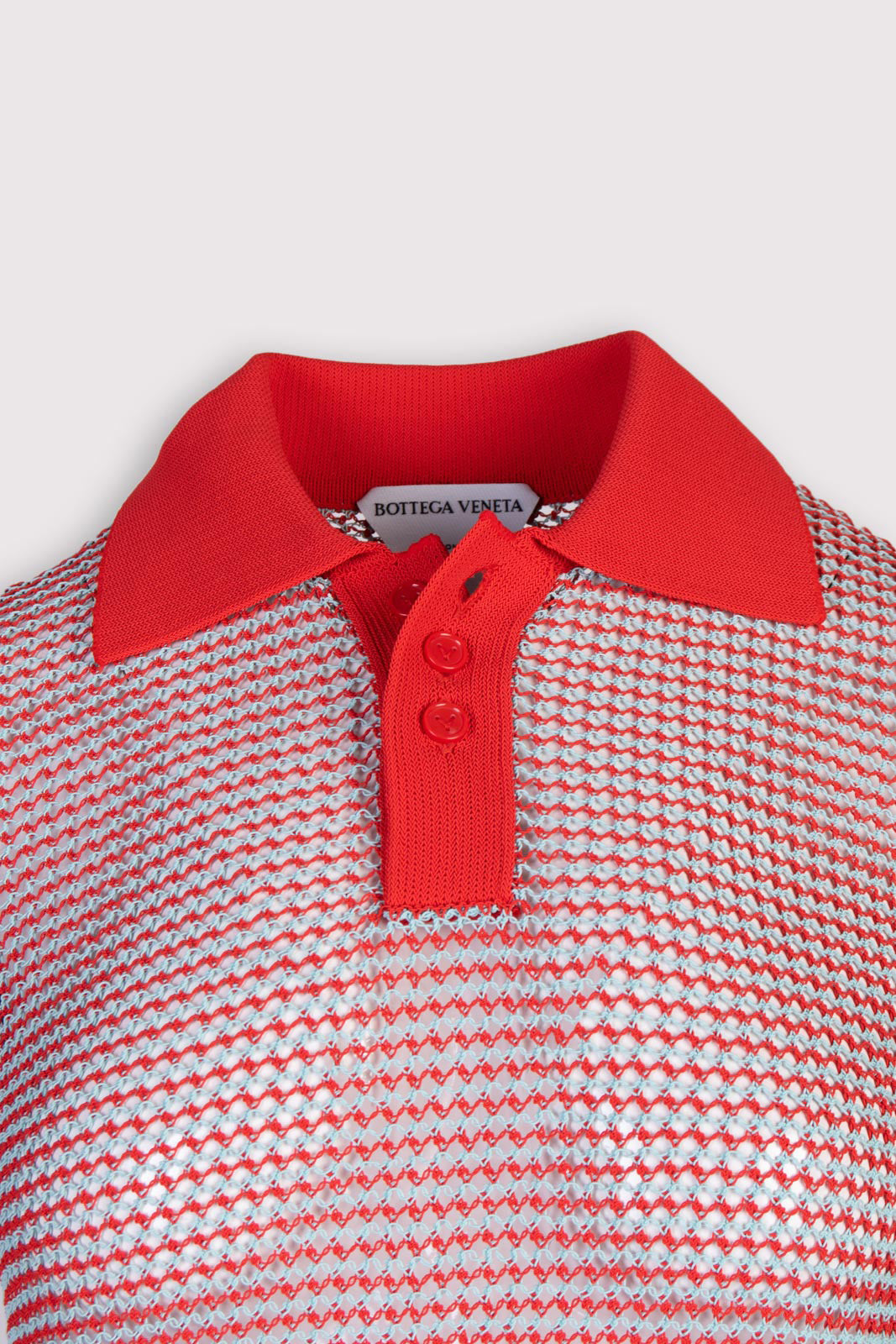 RRP€750 BOTTEGA VENETA SALON 01 Fishnet Polo Shirt Size M Two Tone Made in  Italy