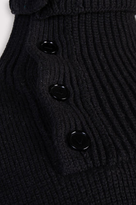 RRP €1250 BOTTEGA VENETA Jumper Size M Wool Blend Grey Half Button High Neck gallery photo number 5